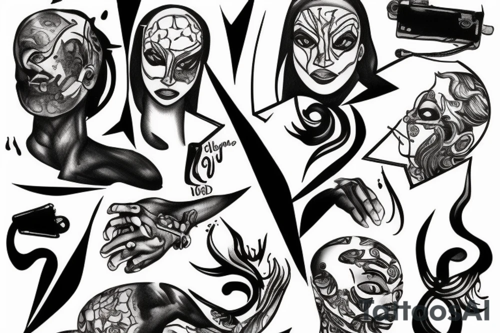 The Black Lightning That Dies to the End tattoo idea