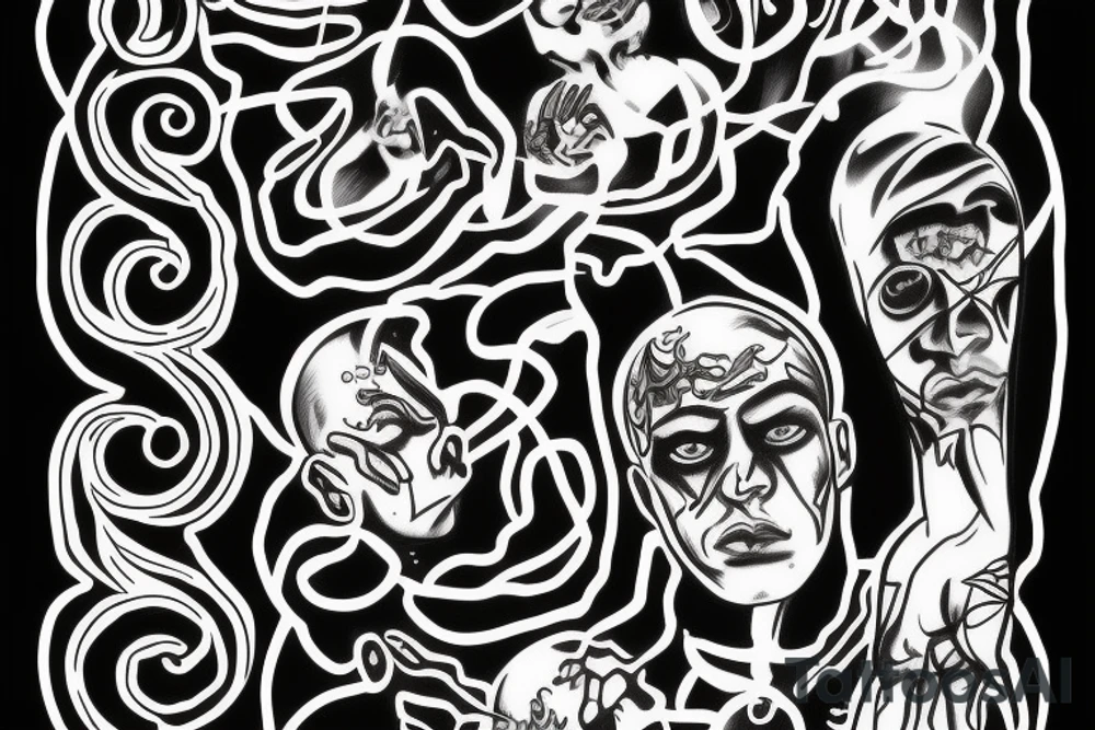 The Black Lightning That Dies to the End tattoo idea