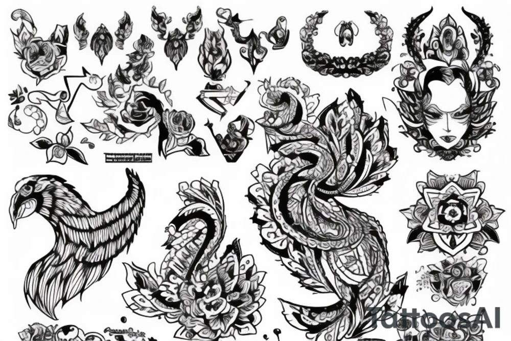 Девушка со змеями во рту tattoo idea