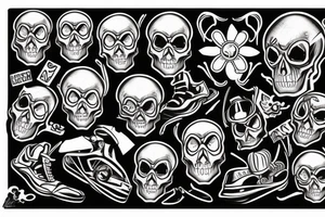 skull racer tattoo idea