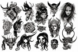 Demon gerl tattoo idea