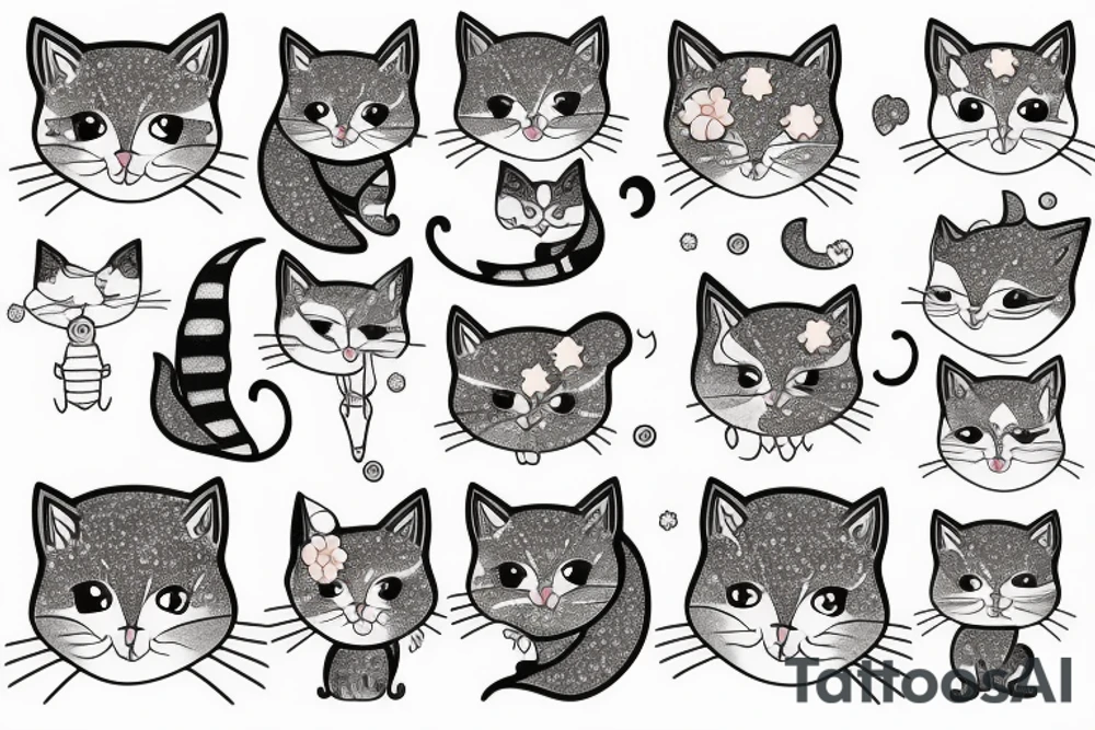 Fairytale cat, sparkle tattoo idea