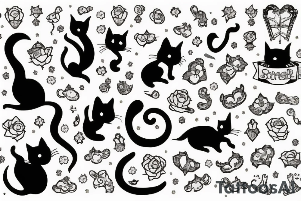 Fairytale cat, sparkle tattoo idea