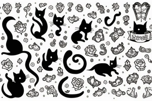 Fairytale cat, sparkle tattoo idea