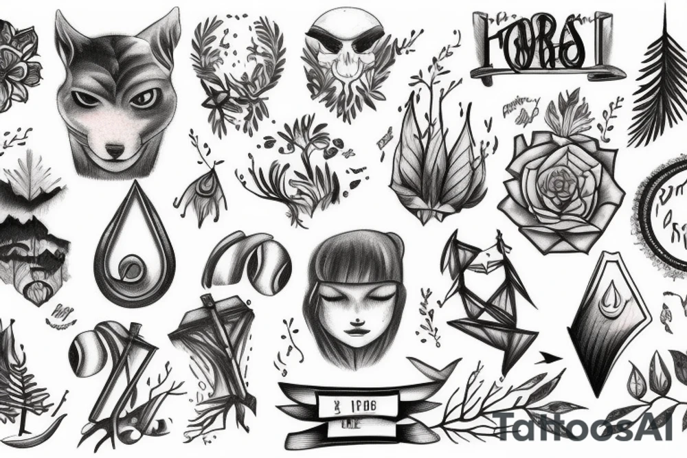 Forest tattoo idea
