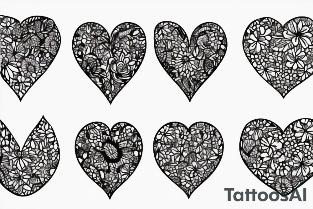 Heart with flowers tattoo idea