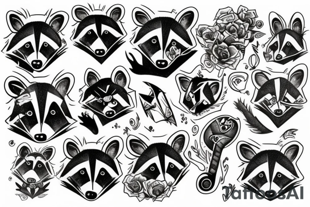 raccoon blood tattoo idea