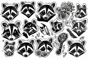 raccoon blood tattoo idea