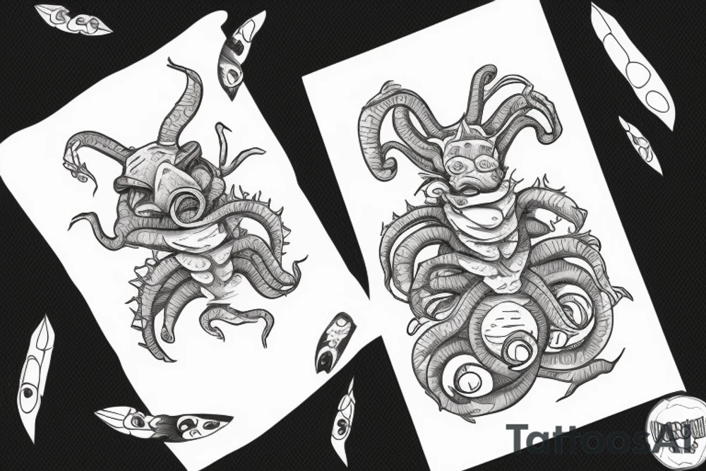 Cute Kthulkhu tattoo idea