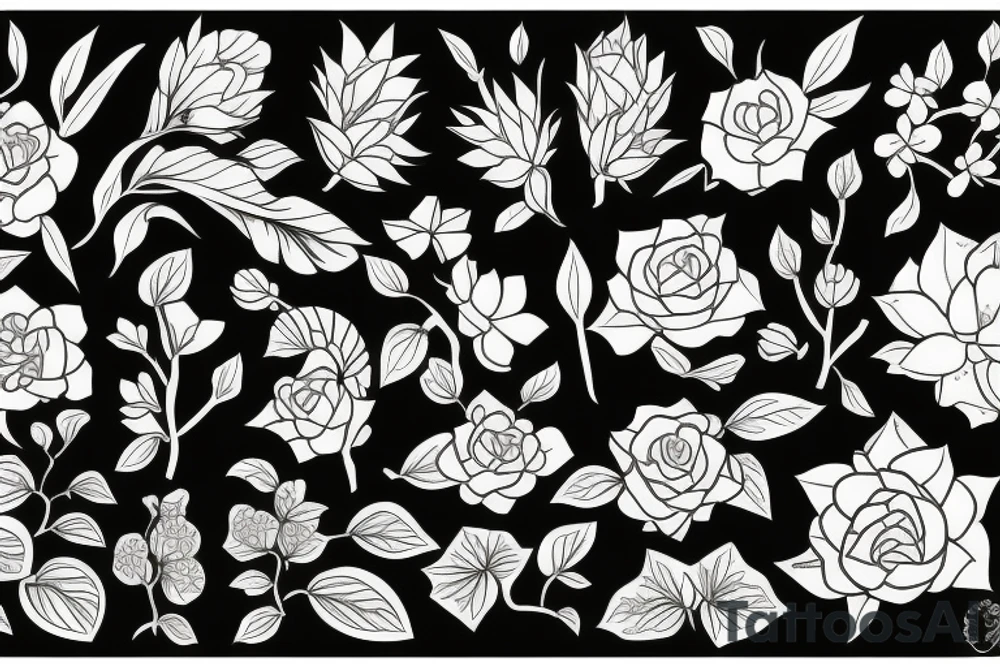 Plants tattoo idea