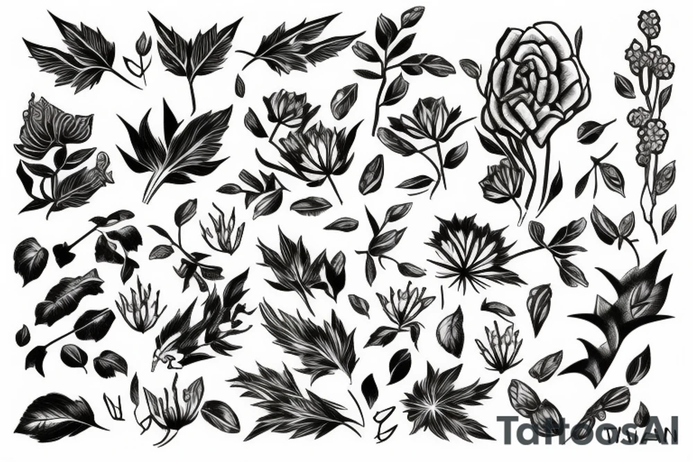 Plants tattoo idea