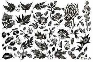 Plants tattoo idea