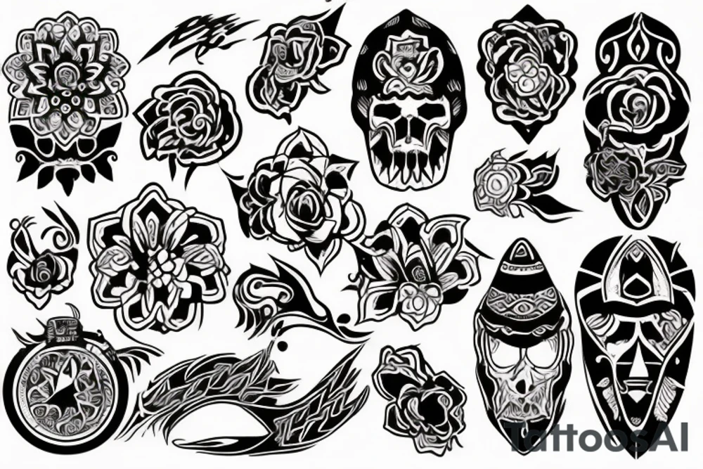 Лев в шапке с дредами tattoo idea