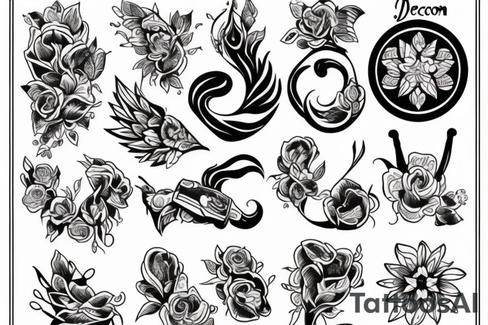 Демон с косой tattoo idea