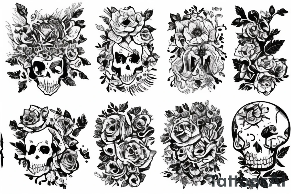 Демон с косой tattoo idea