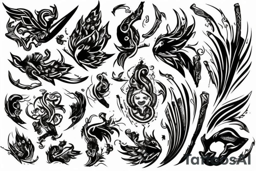 Мотылек и растения tattoo idea