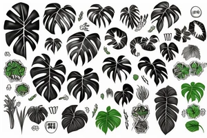 Plants monstera tattoo idea