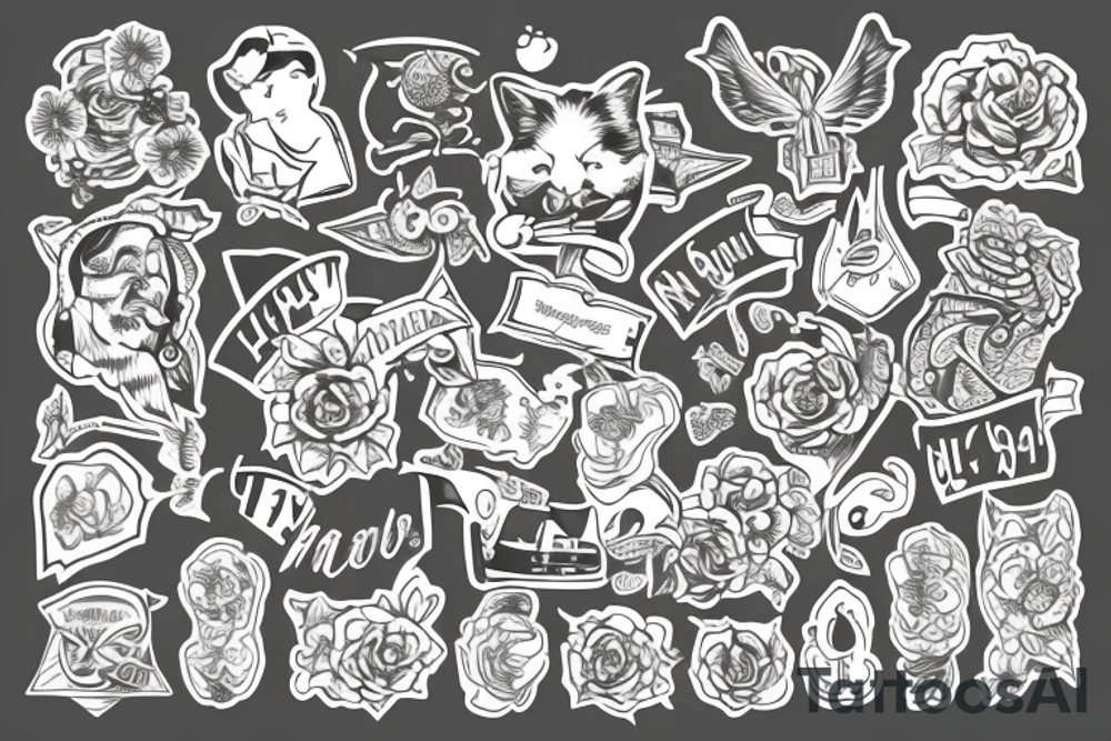 кот в шляпе tattoo idea