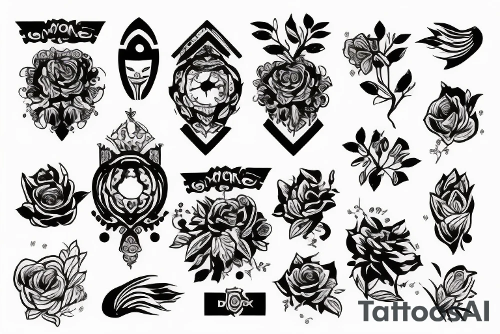 Демон с косой tattoo idea