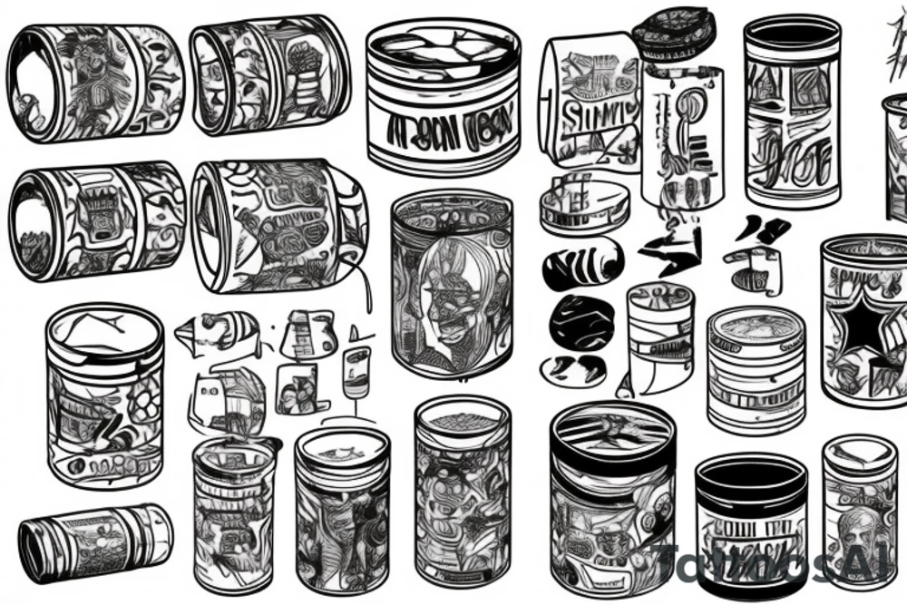 A tin can of shit tattoo idea