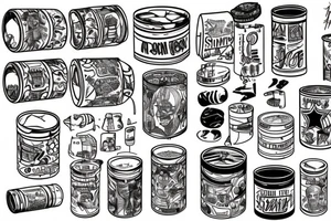 A tin can of shit tattoo idea