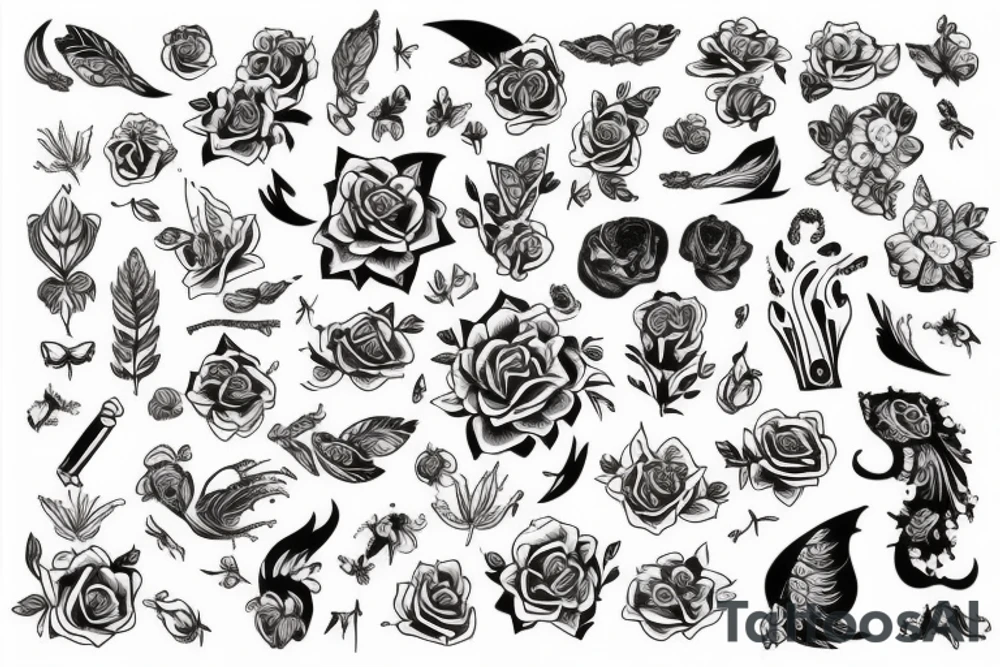 Демон с косой tattoo idea