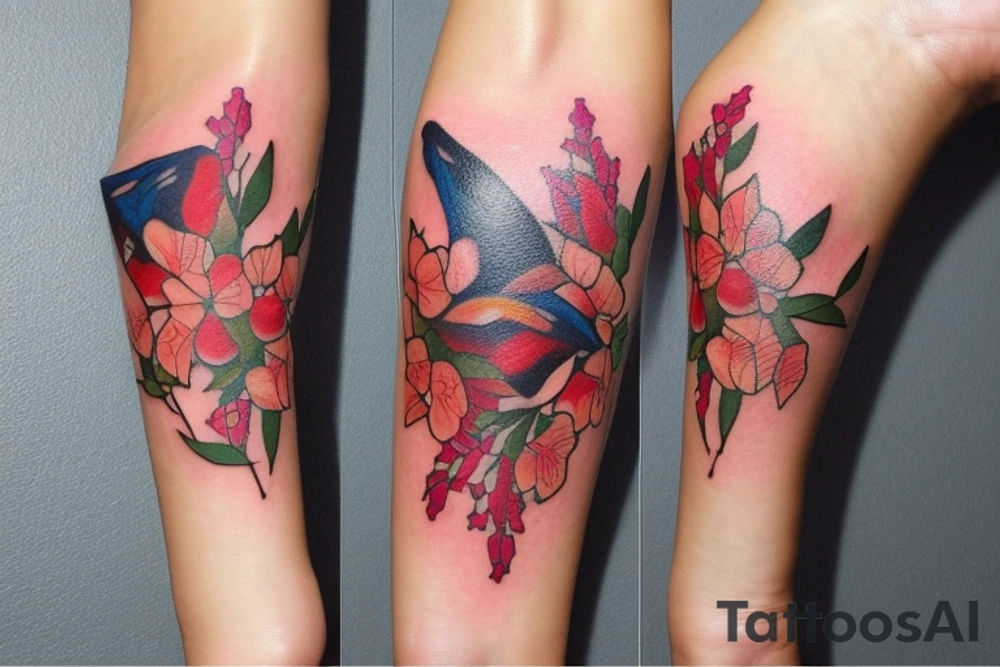 Самурай в сеттинге киберпанк анфас, вращающий на пальце мяч tattoo idea Самурай в сеттинге киберпанк анфас, вращающий на пальце мяч tattoo idea