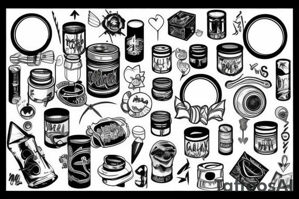 A tin can of shit tattoo idea