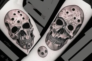 Head dark death trash polka tattoo idea