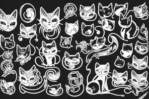 Black cat tattoo idea
