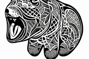 The bear with his mouth open. tattoo idea