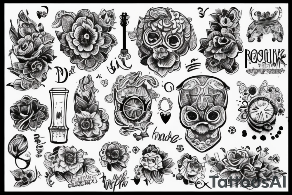 Лев треш полька в шапке tattoo idea