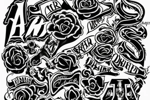 word "ander" in mexican dirty style tattoo idea