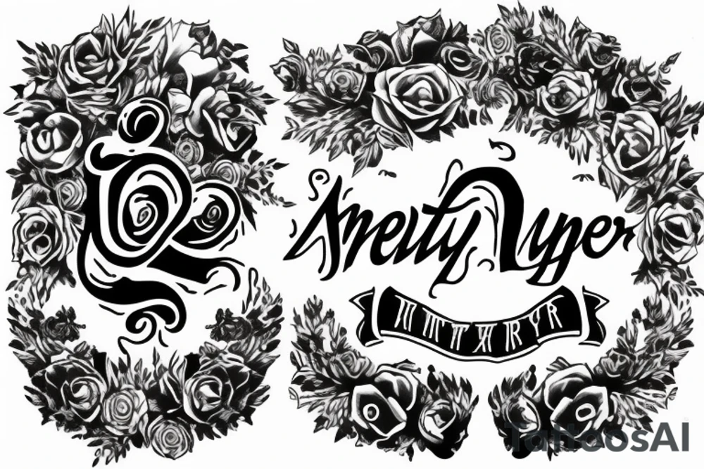 word "ander" in mexican dirty style tattoo idea