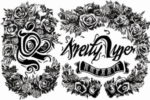 word "ander" in mexican dirty style tattoo idea