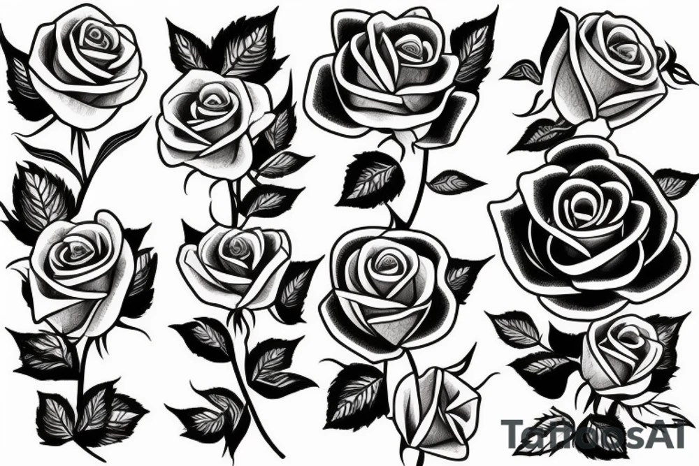 Roses on the arm tattoo idea
