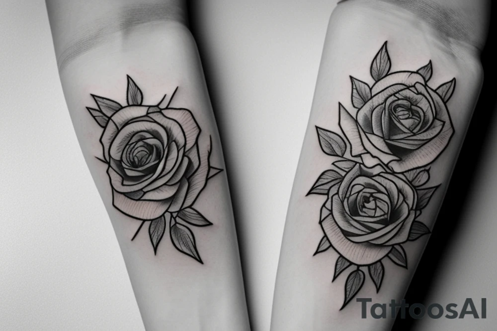 Roses on the arm tattoo idea