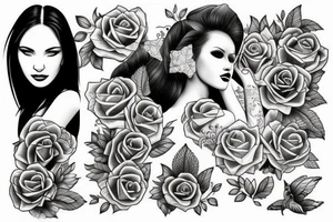 Women, happy tattoo idea