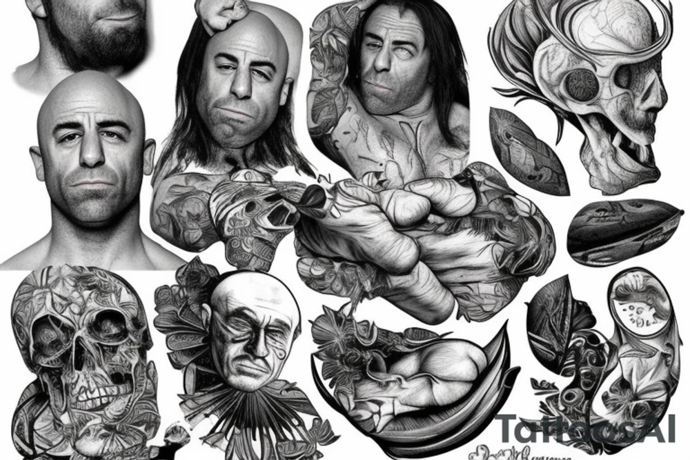 Joe Rogan holding in a giant wet fart tattoo idea