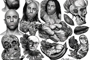 Joe Rogan holding in a giant wet fart tattoo idea