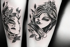 Women, happy tattoo idea