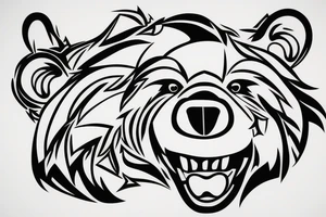 The bear with his mouth open. tattoo idea