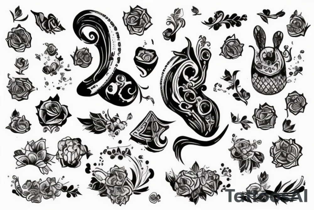 Лев треш полька в шапке tattoo idea