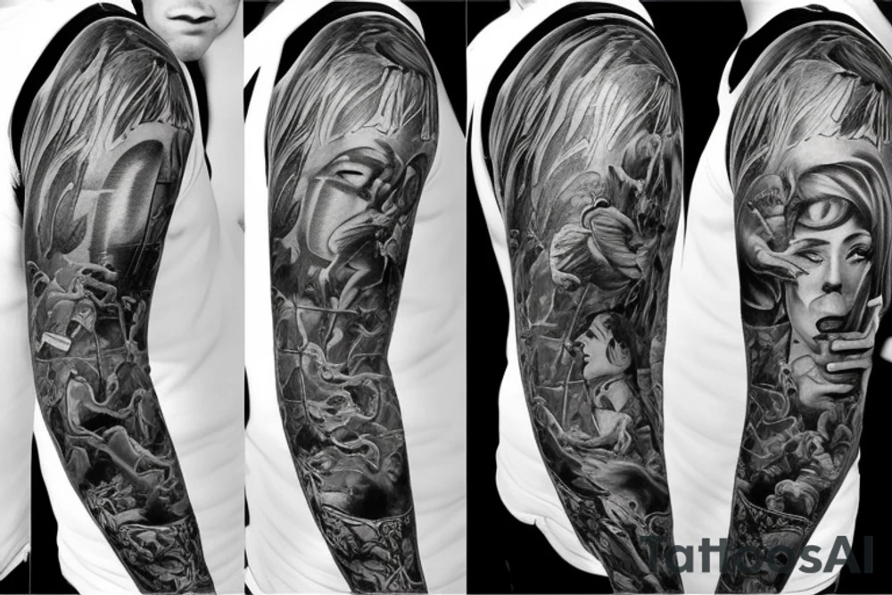 Angel man tattoo idea
