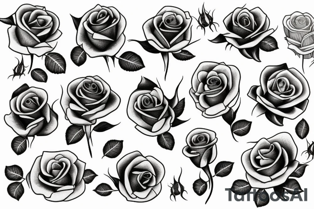 Roses around the arm tattoo idea
