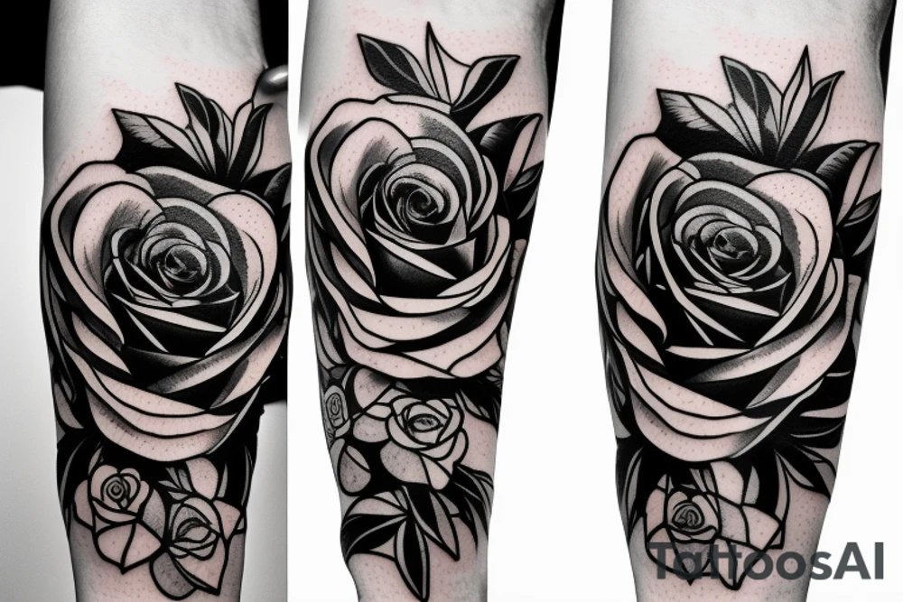 Roses around the arm tattoo idea