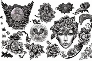 Луна на летнем небе tattoo idea