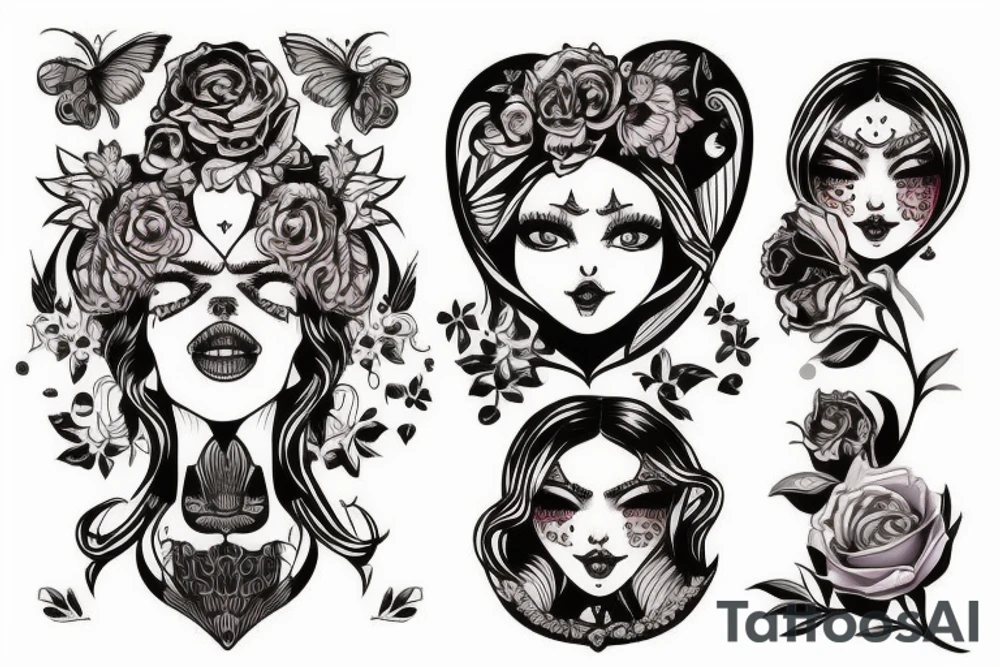 Луна на летнем небе tattoo idea