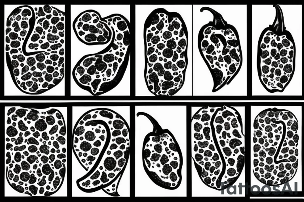 black jalapeno pepper tattoo idea