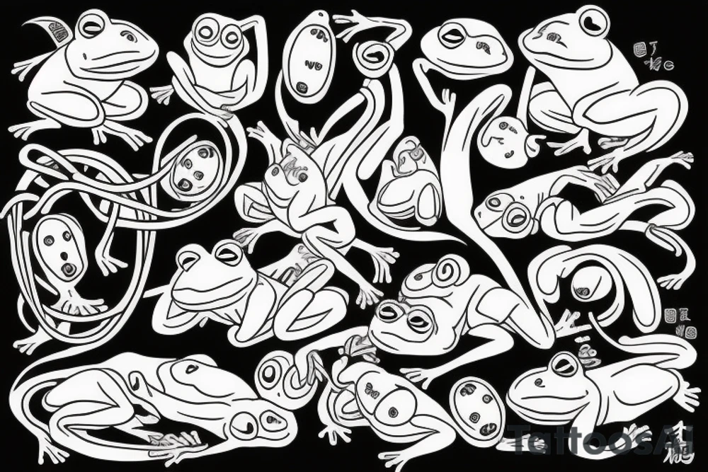 Frogs tattoo idea